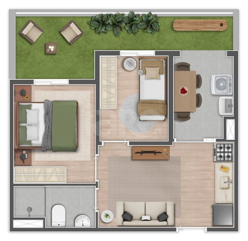 Planta — Garden 42,73 m²
