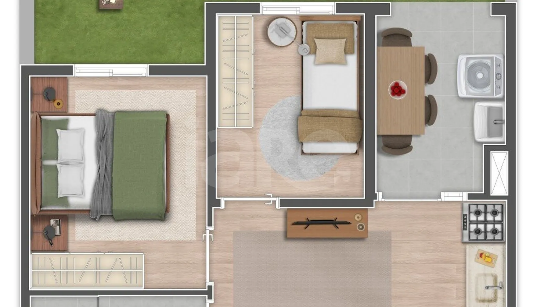 Planta — Garden 42,73 m²