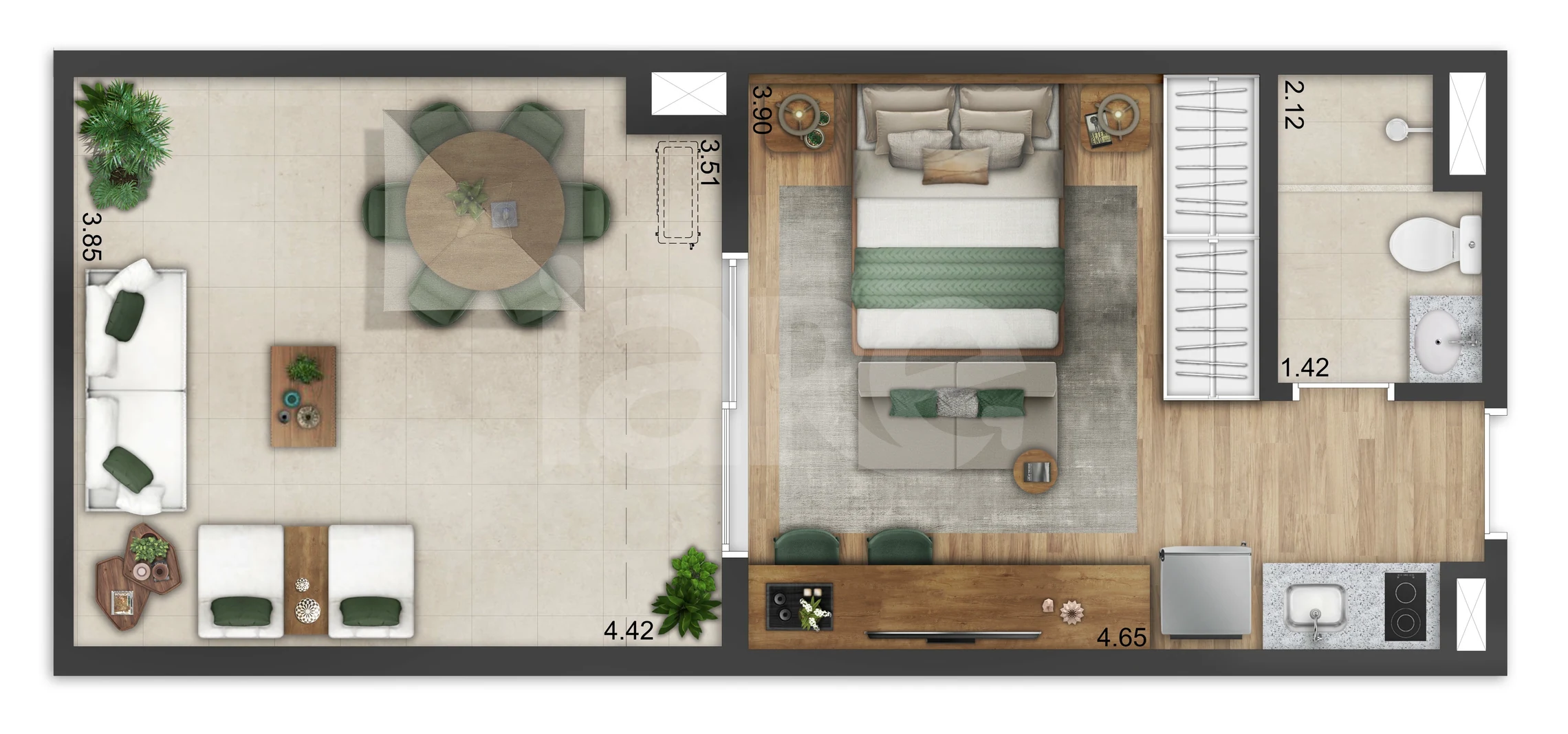 Planta — Garden 34,24 m²