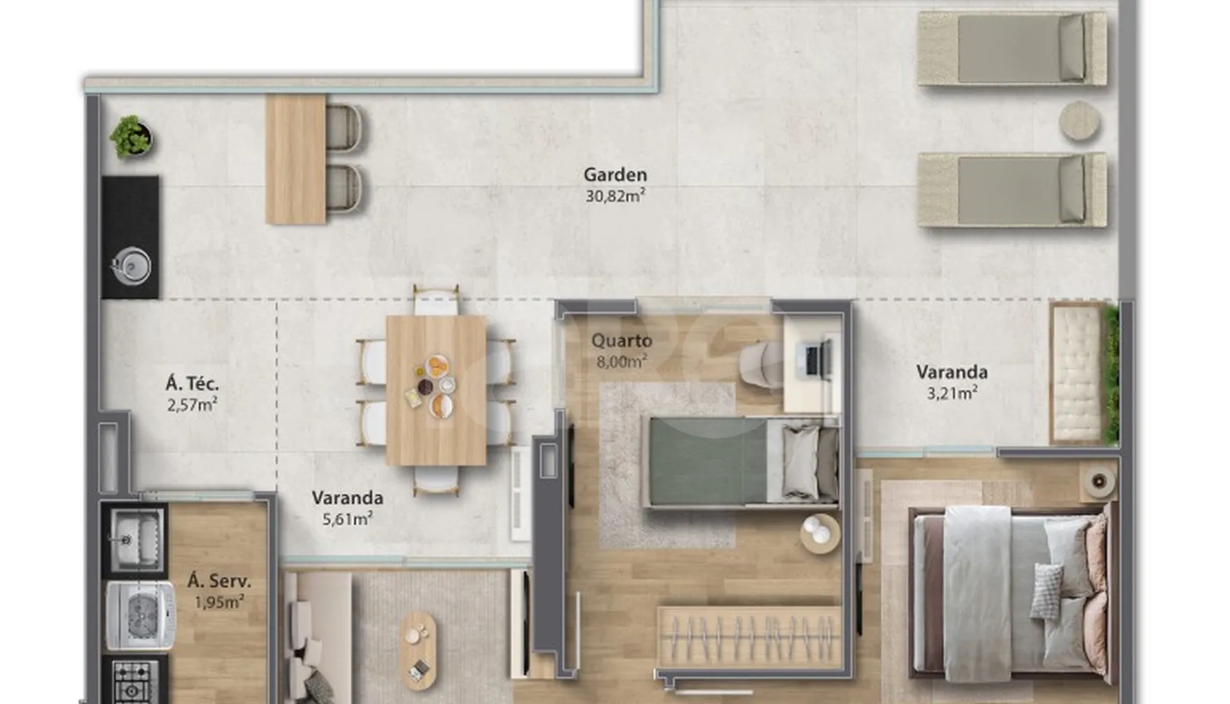 Planta — Garden 122,15 m²
