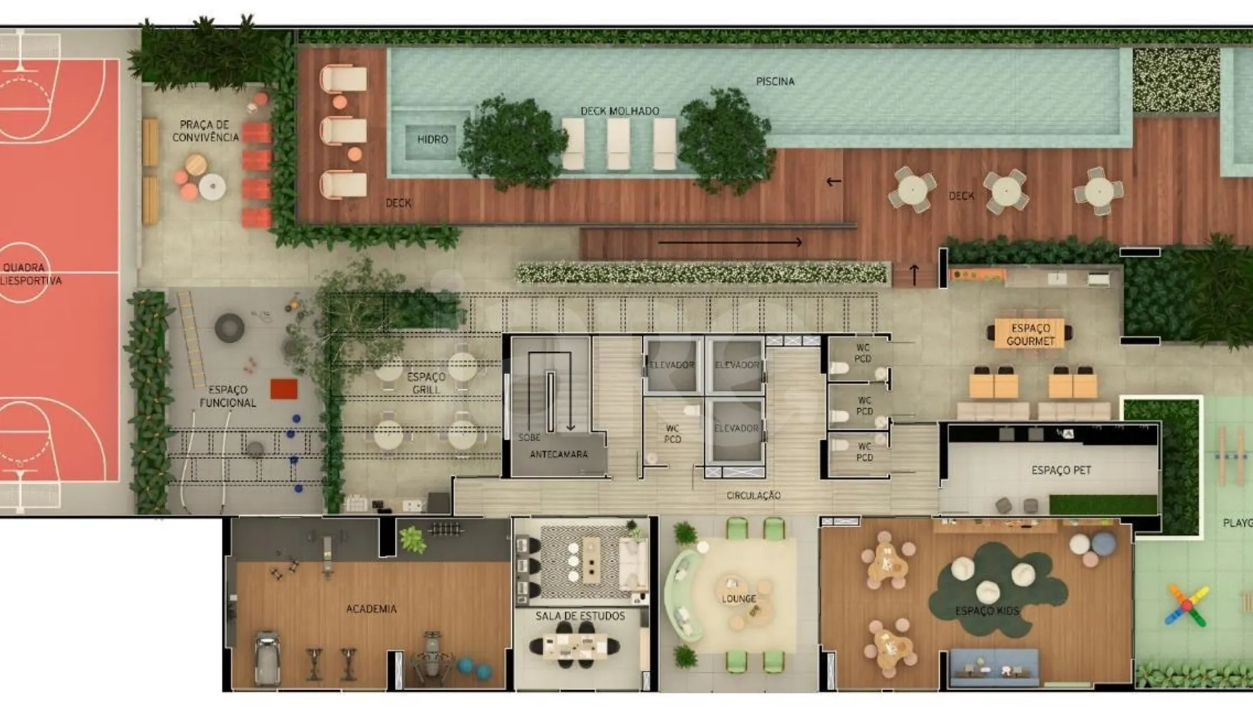 Planta — Pavimento lazer