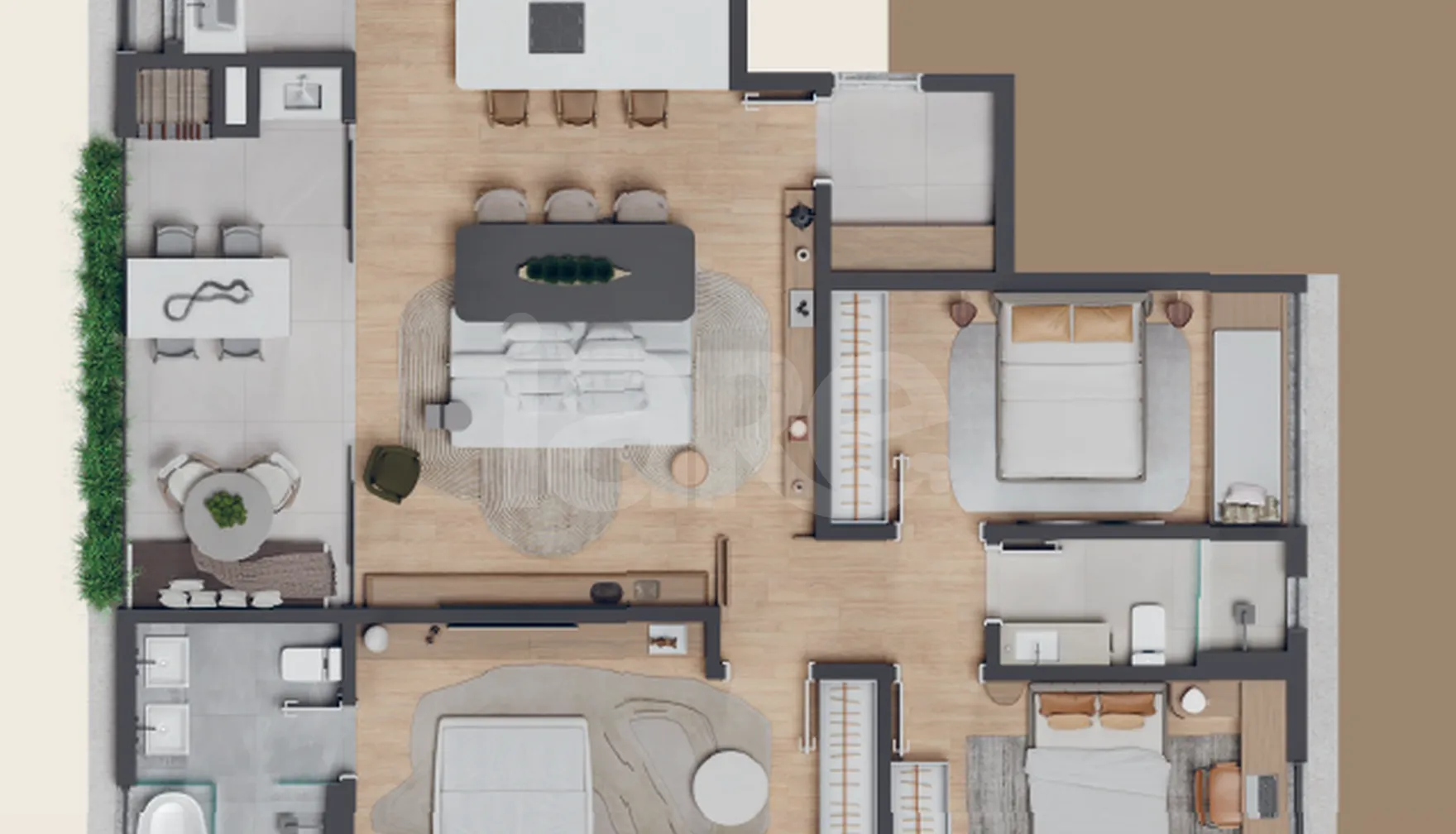 Planta — Apartamento 118,67 m²