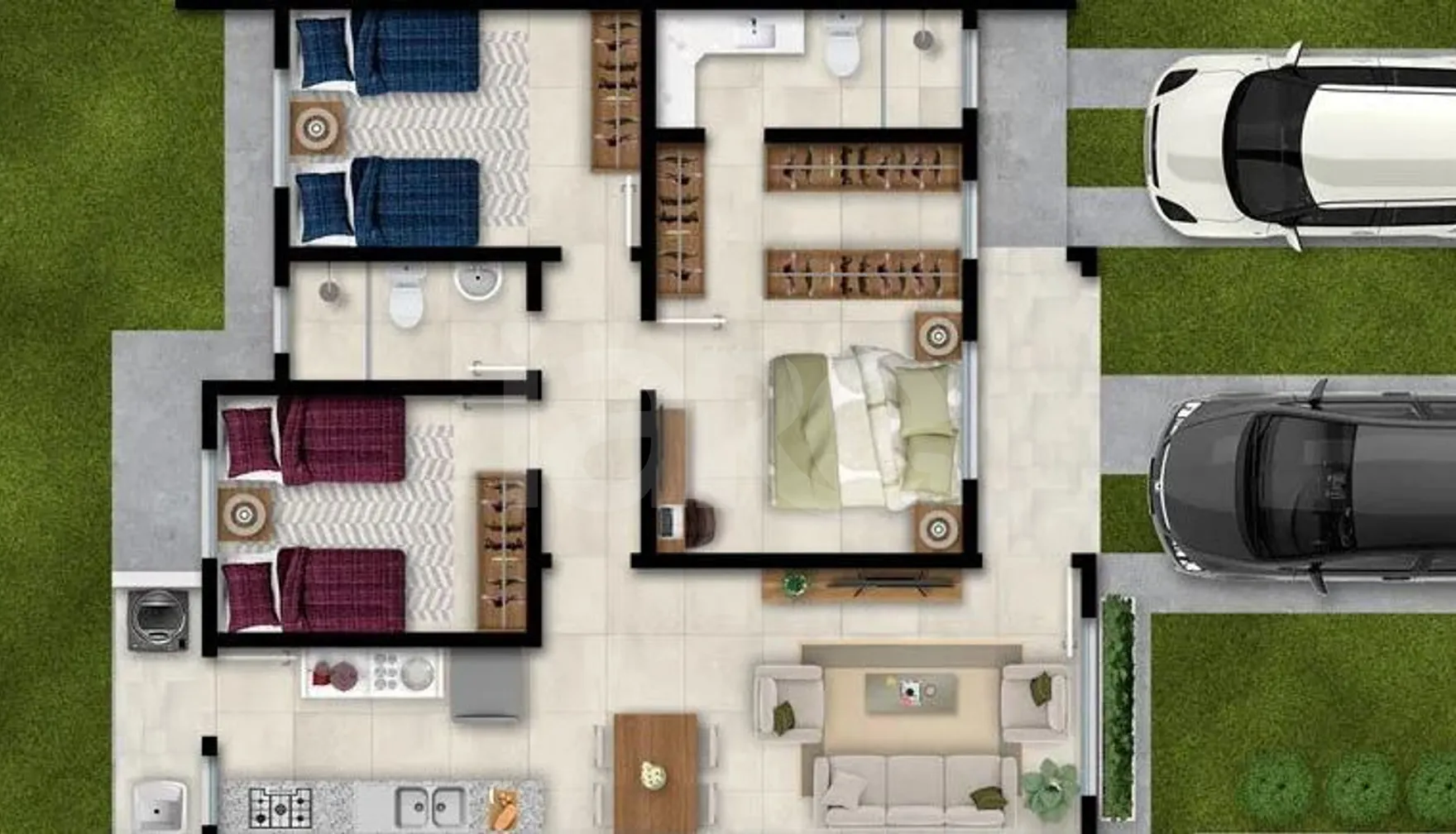 Planta — Casa em Condomínio 83,42 m²