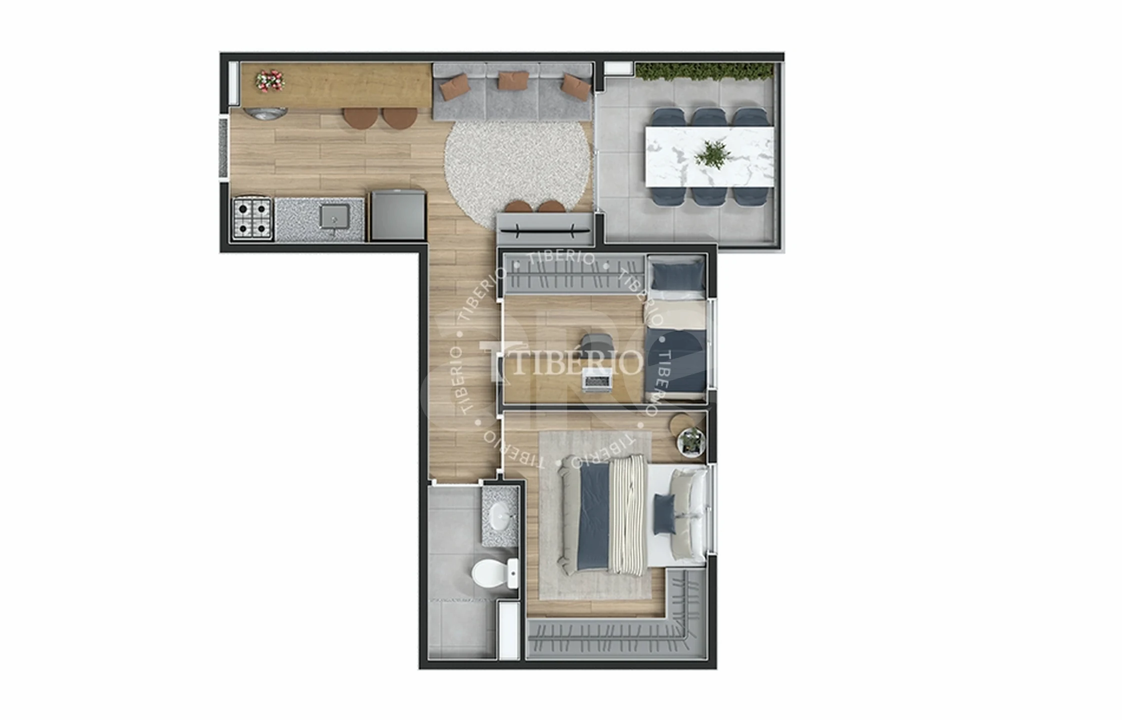 Planta — Apartamento 41,48 m²
