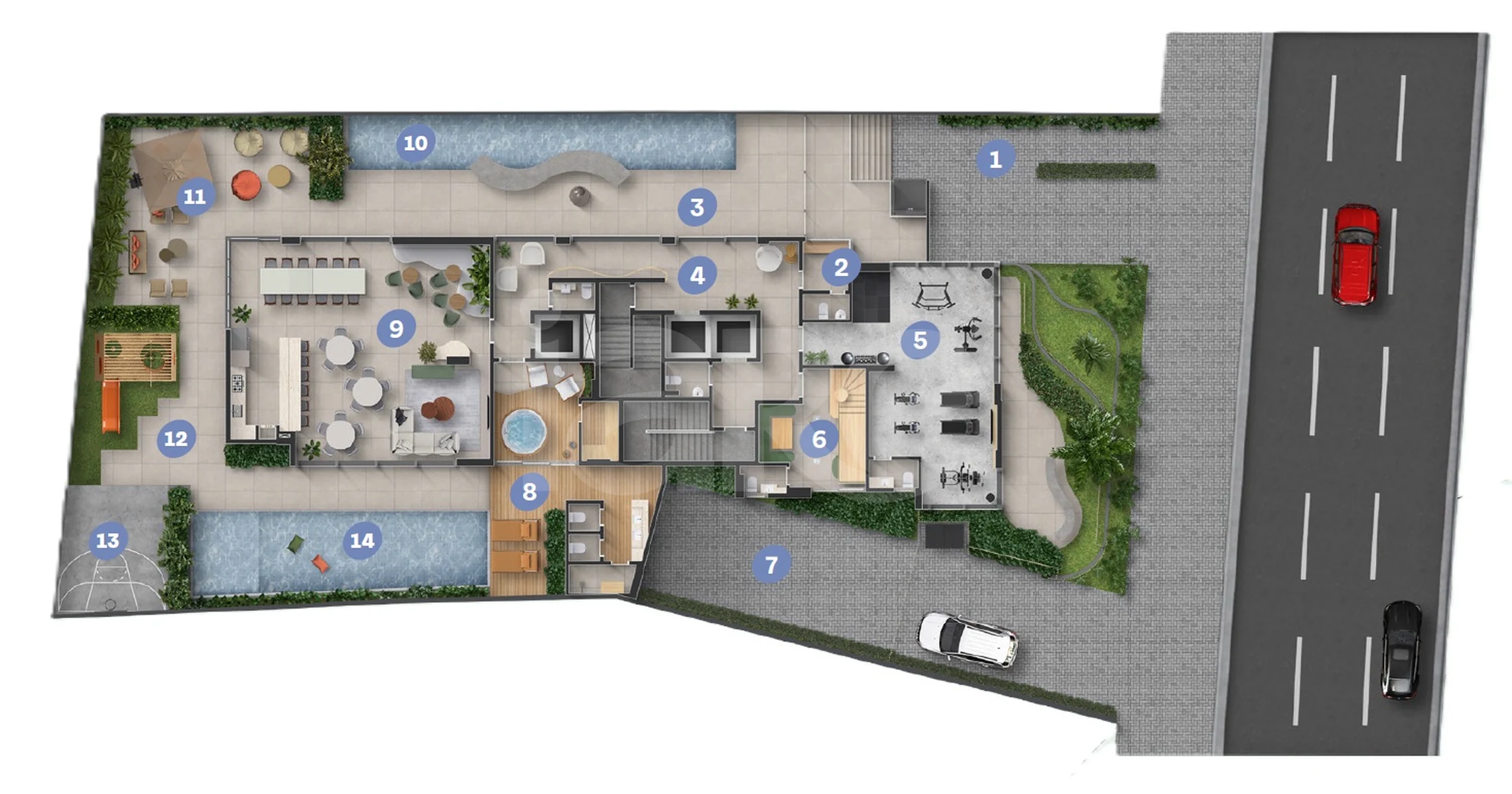 Planta — Pavimento lazer