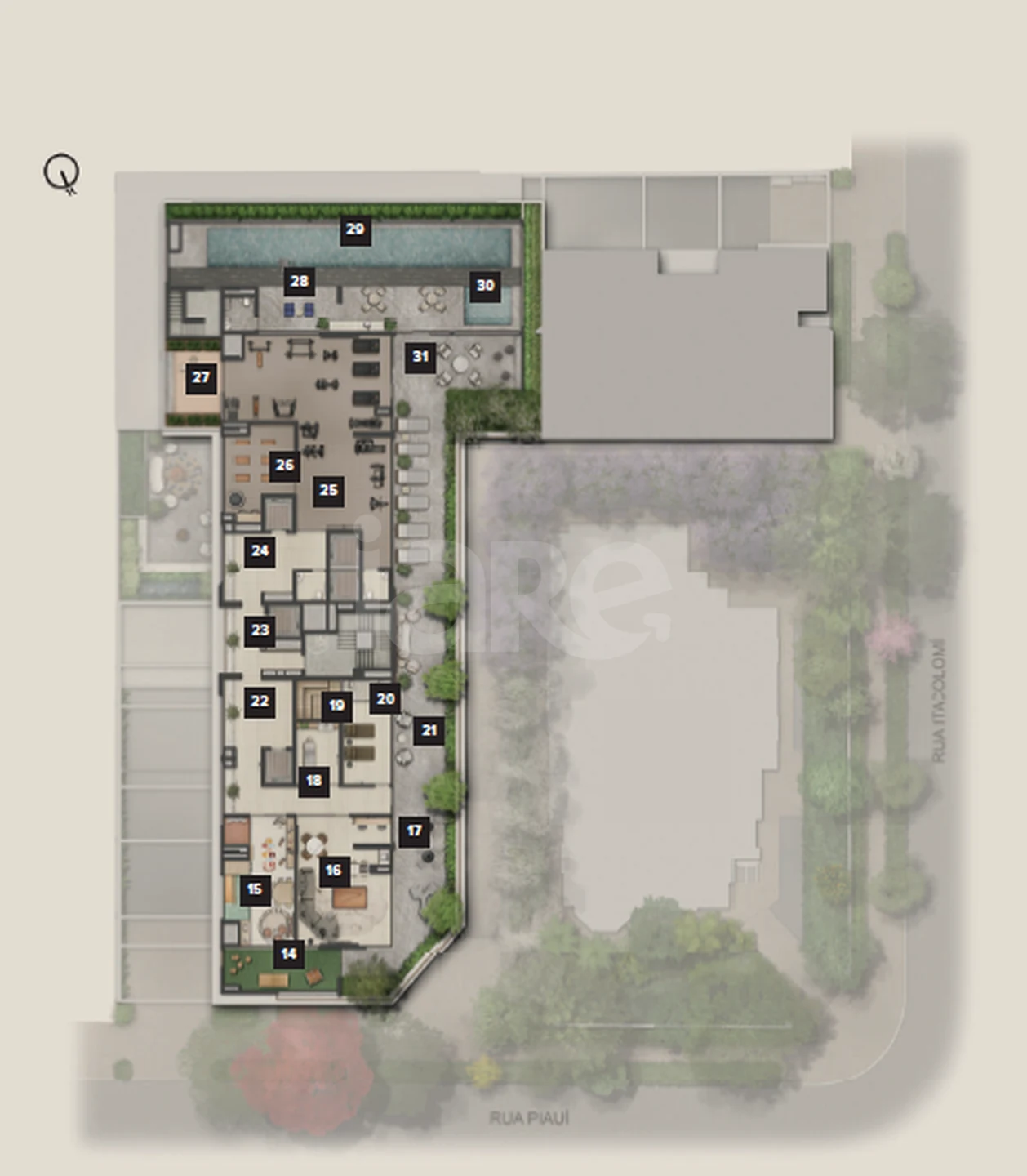 Planta — Pavimento lazer