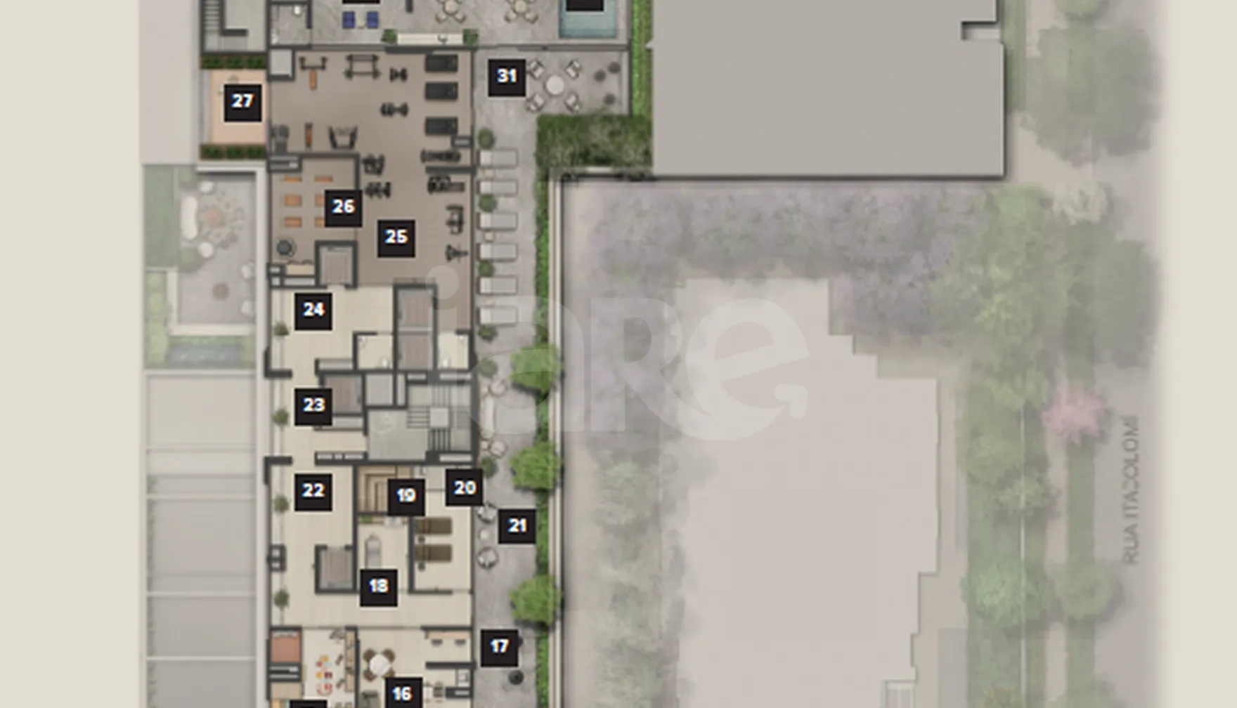 Planta — Pavimento lazer