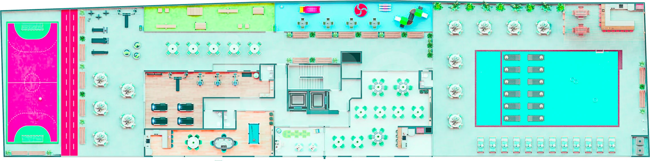 Planta — Pavimento lazer