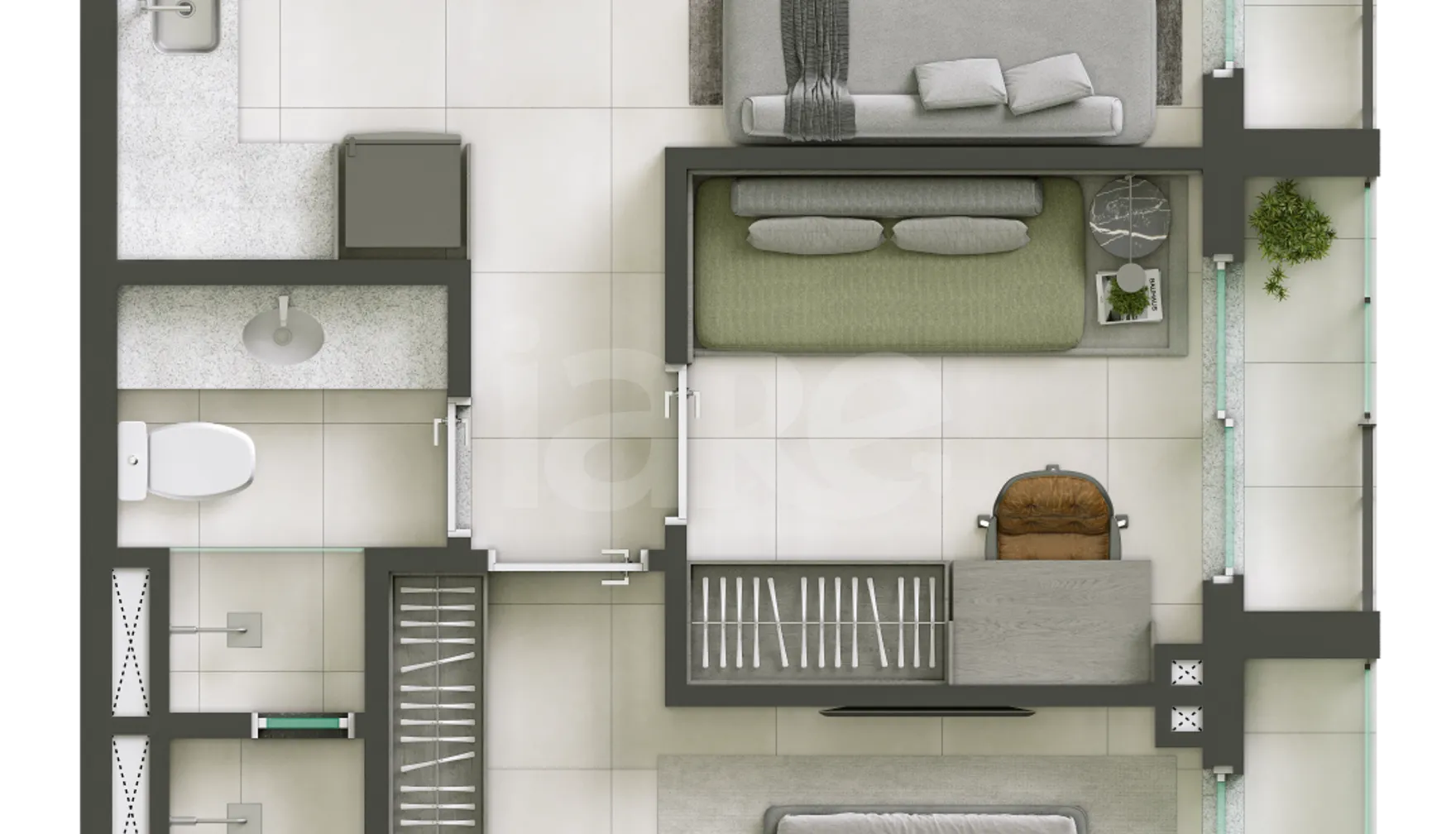 Planta — Apartamento 49,59 m²