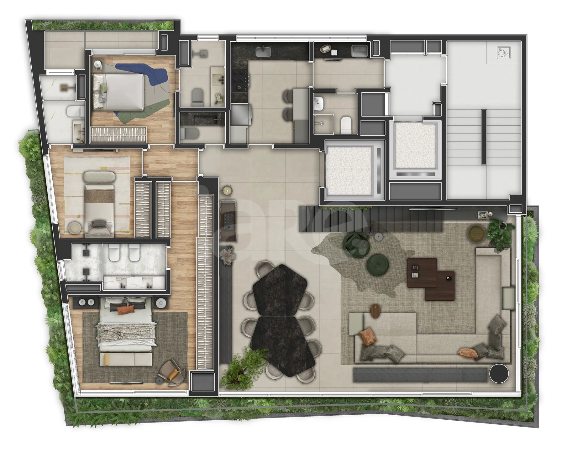 Planta — Cobertura Duplex 390 m²