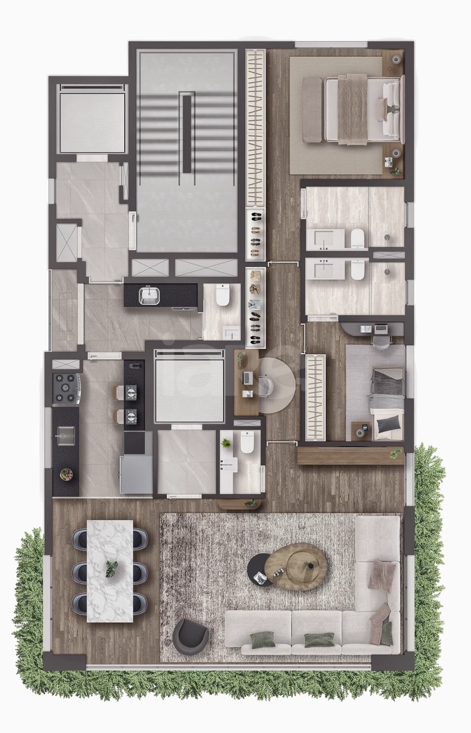 Planta — Apartamento 125,44 m²
