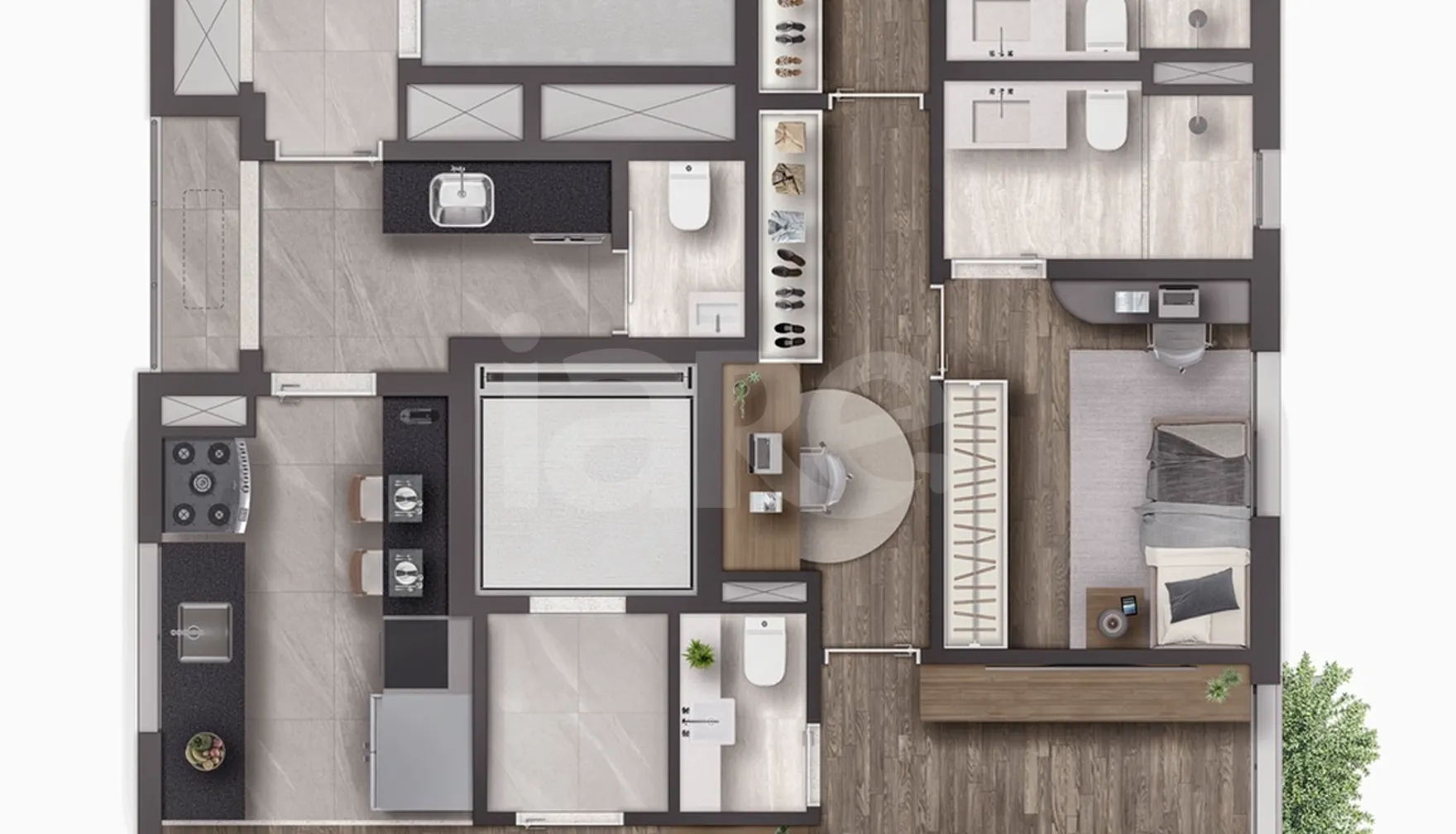 Planta — Apartamento 125,44 m²