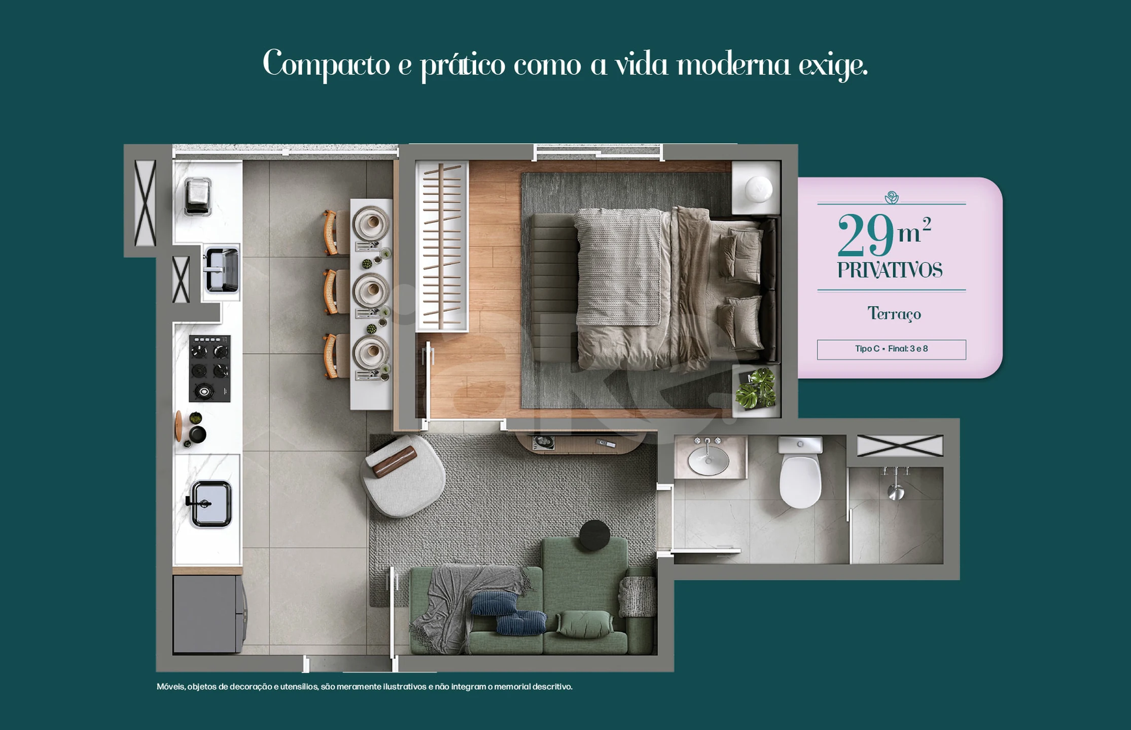 Planta — Apartamento 29,23 m²