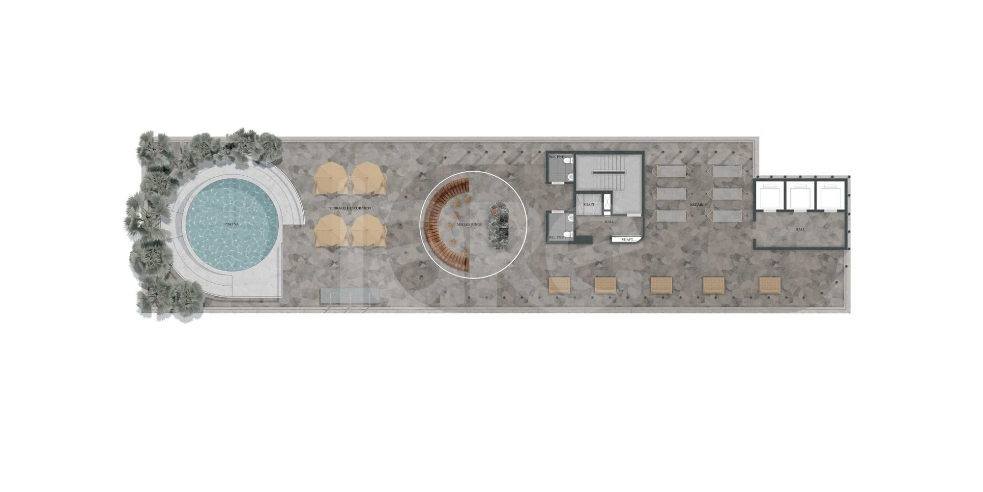 Planta — Implantação rooftop