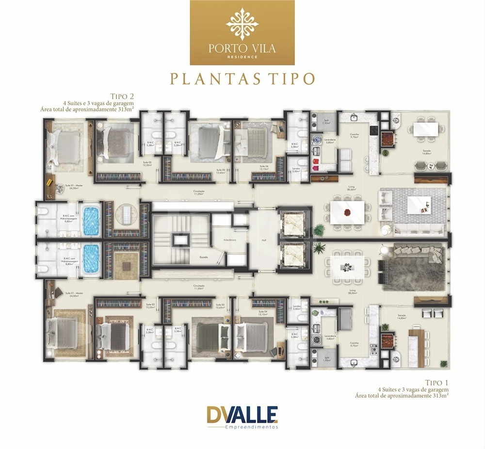 Planta — Apartamento 182,5 m²