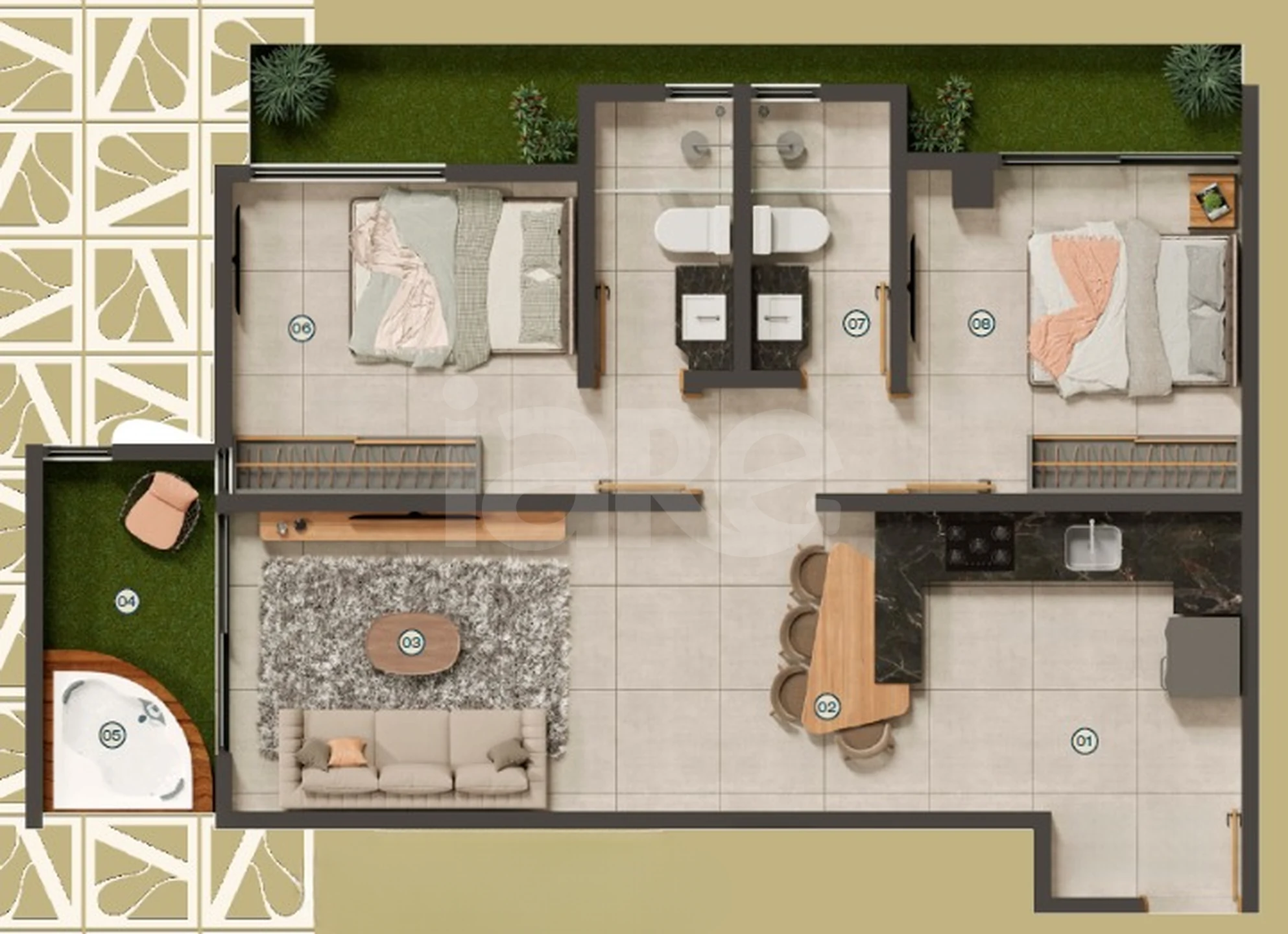 Planta — Garden 59,03 m²