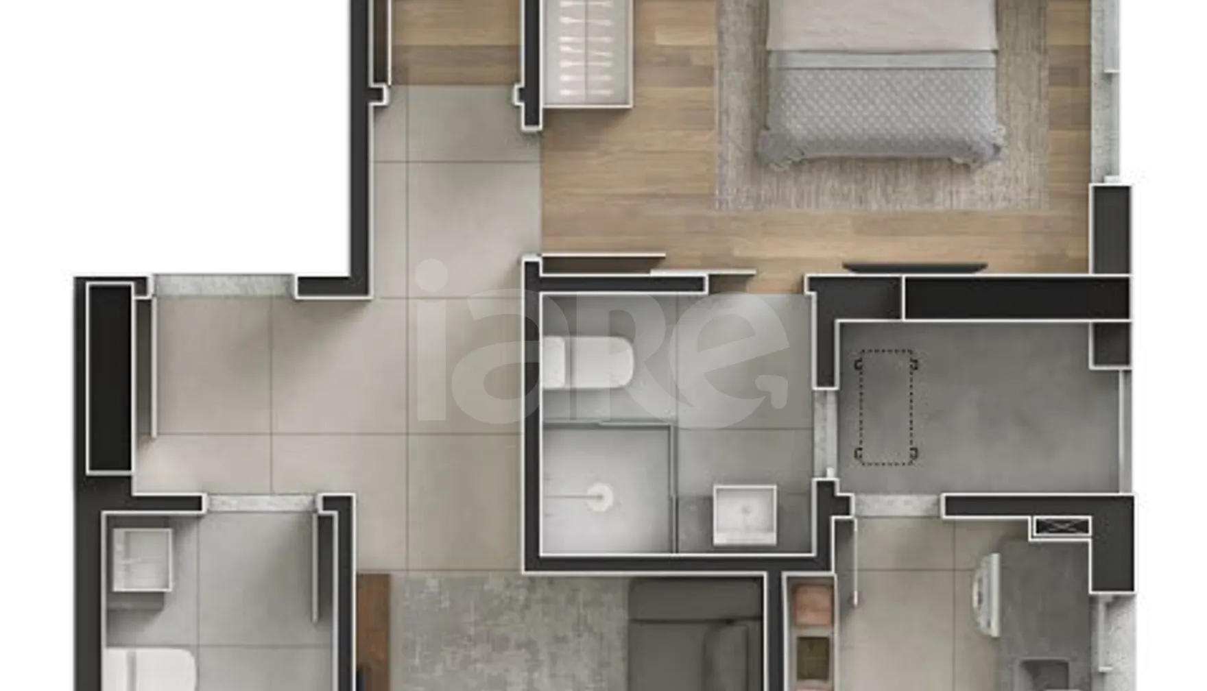 Planta — Apartamento 80,02 m²