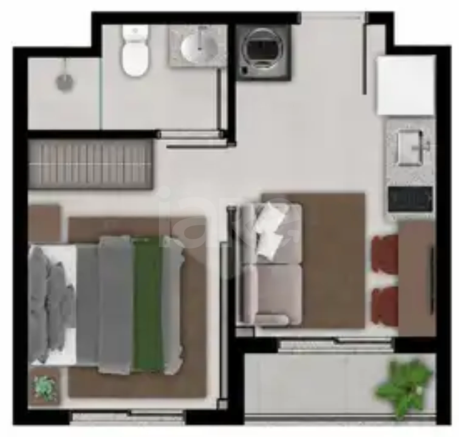 Planta — Apartamento 24,29 m²