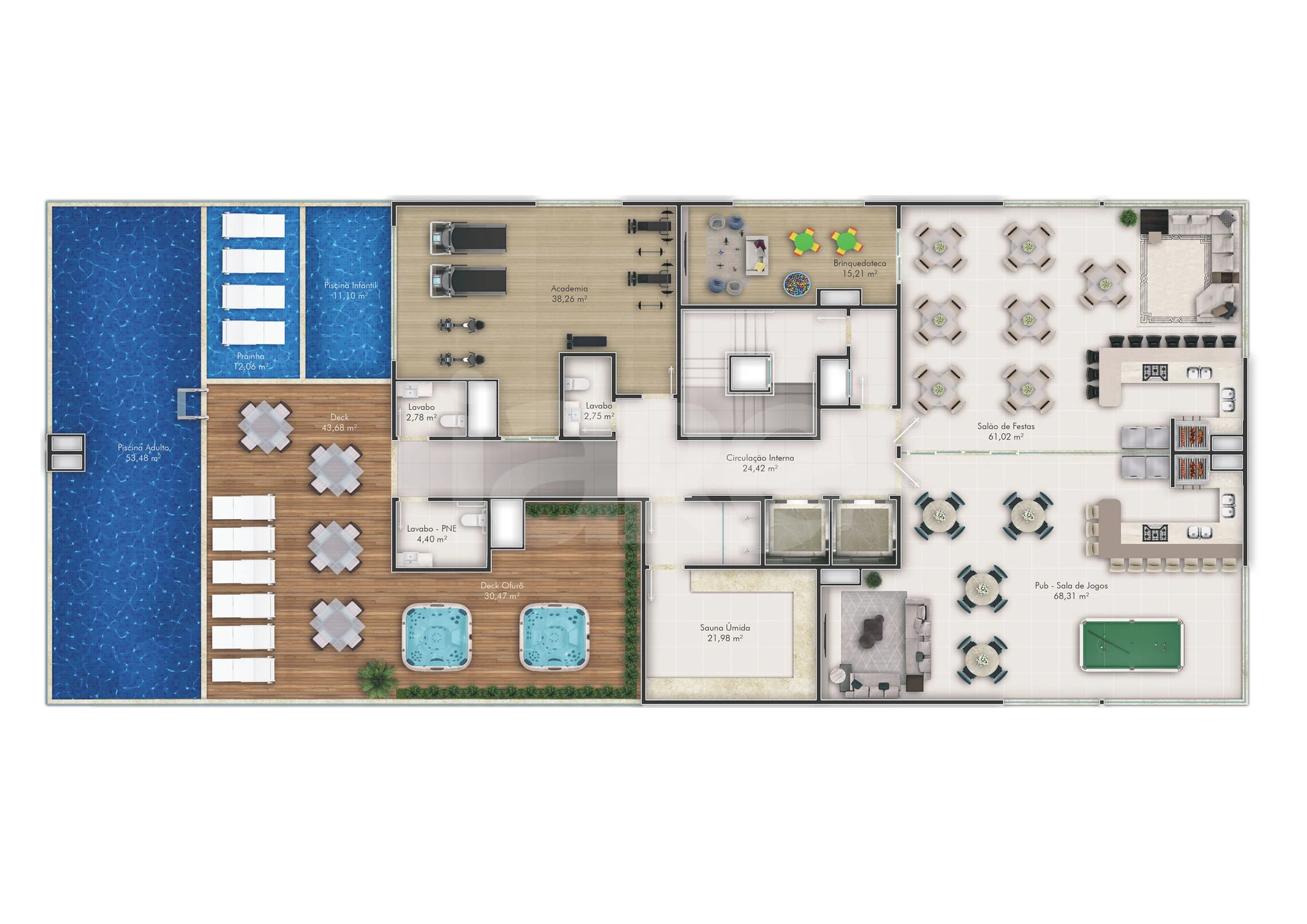 Planta — Pavimento lazer