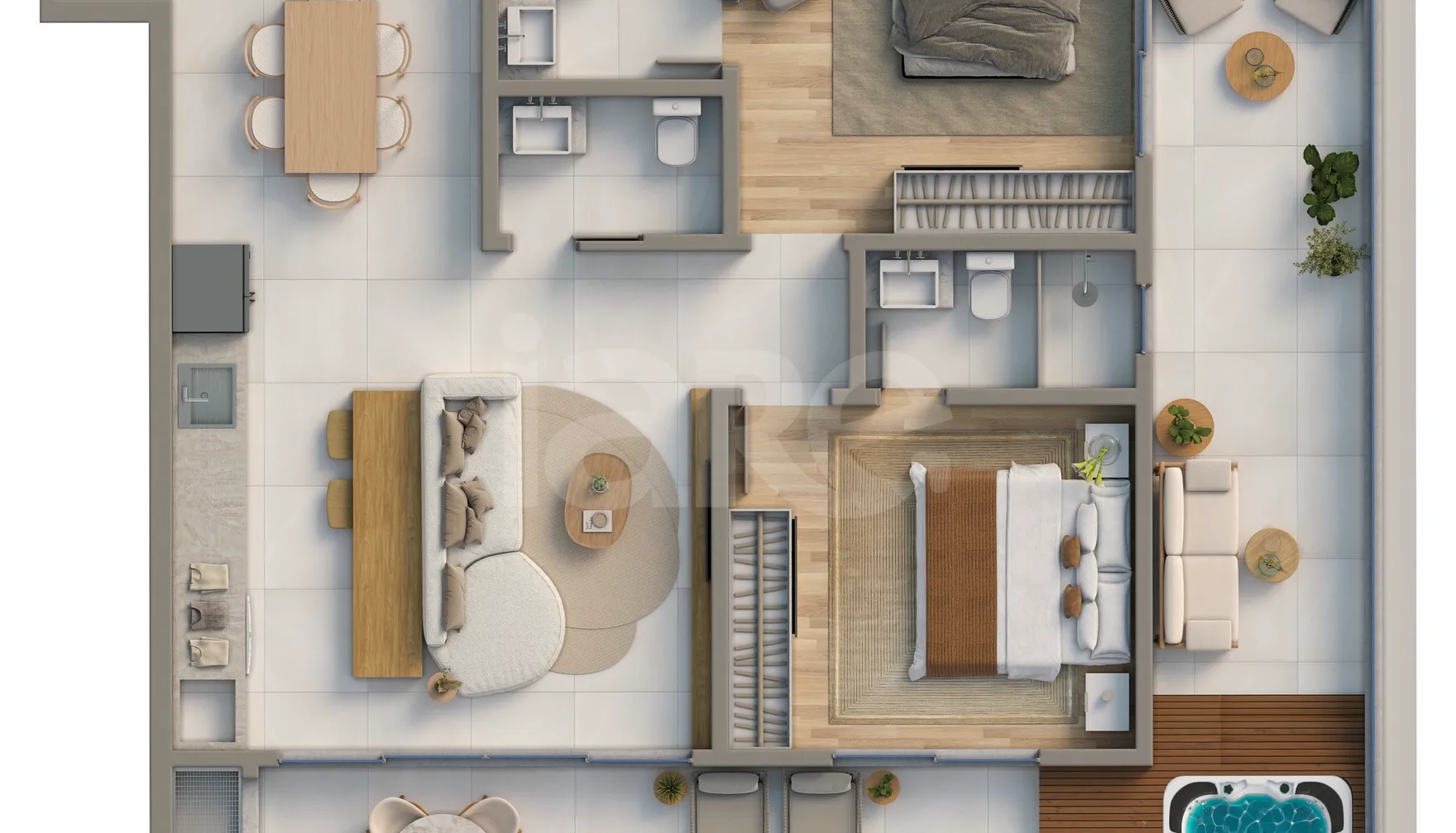 Planta — Cobertura Horizontal 107,89 m²