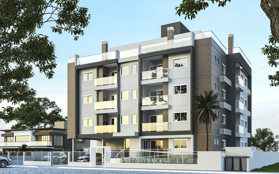 Santorini Residence - Apartamento com 67,1 m², em Ingleses do Rio Vermelho — foto 2