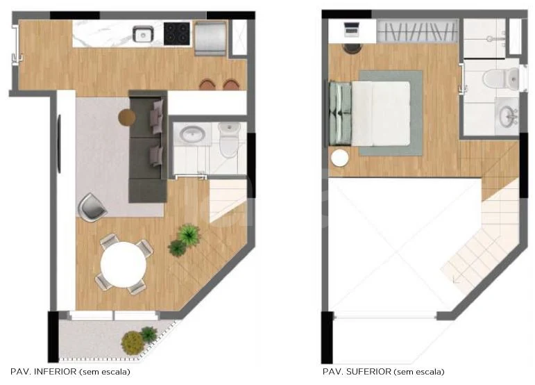 Planta — Apartamento 46,81 m²