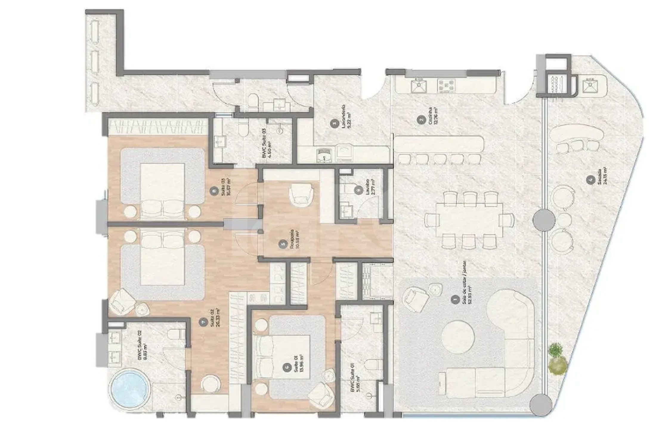 Planta — Garden 269,67 m²