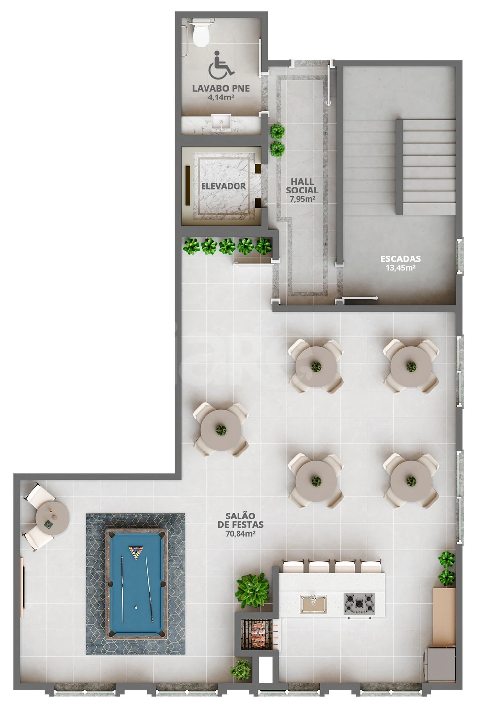 Planta — Pavimento lazer