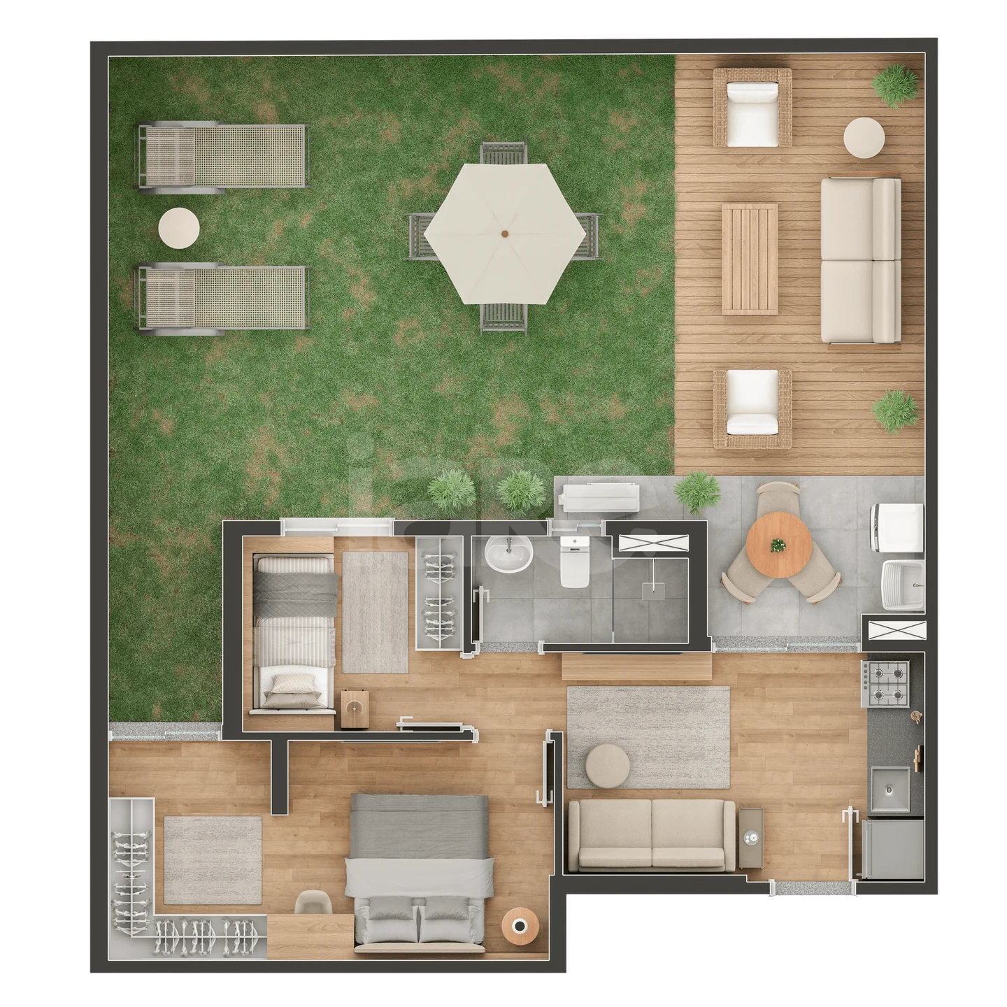 Planta — Garden 87,47 m²