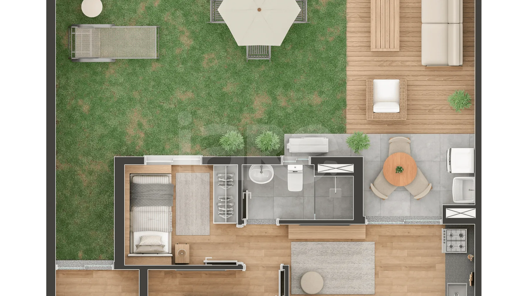 Planta — Garden 87,47 m²