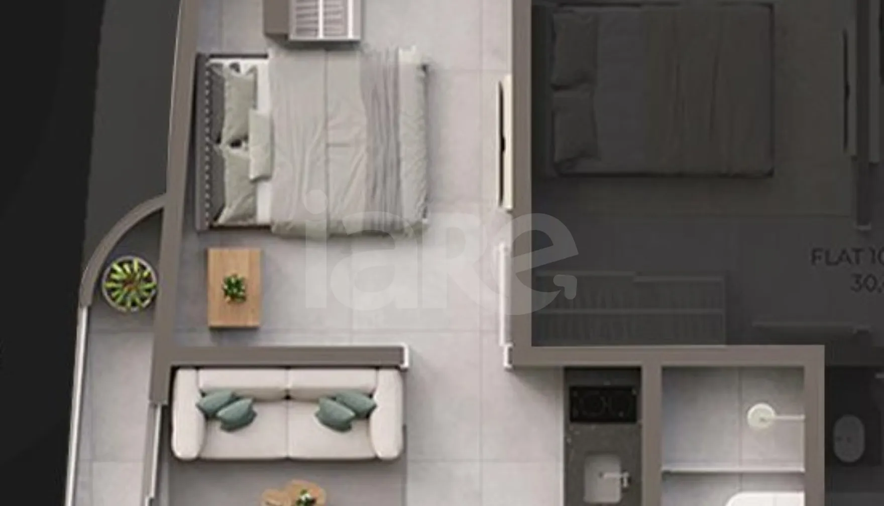 Planta — Apartamento 25,66 m²