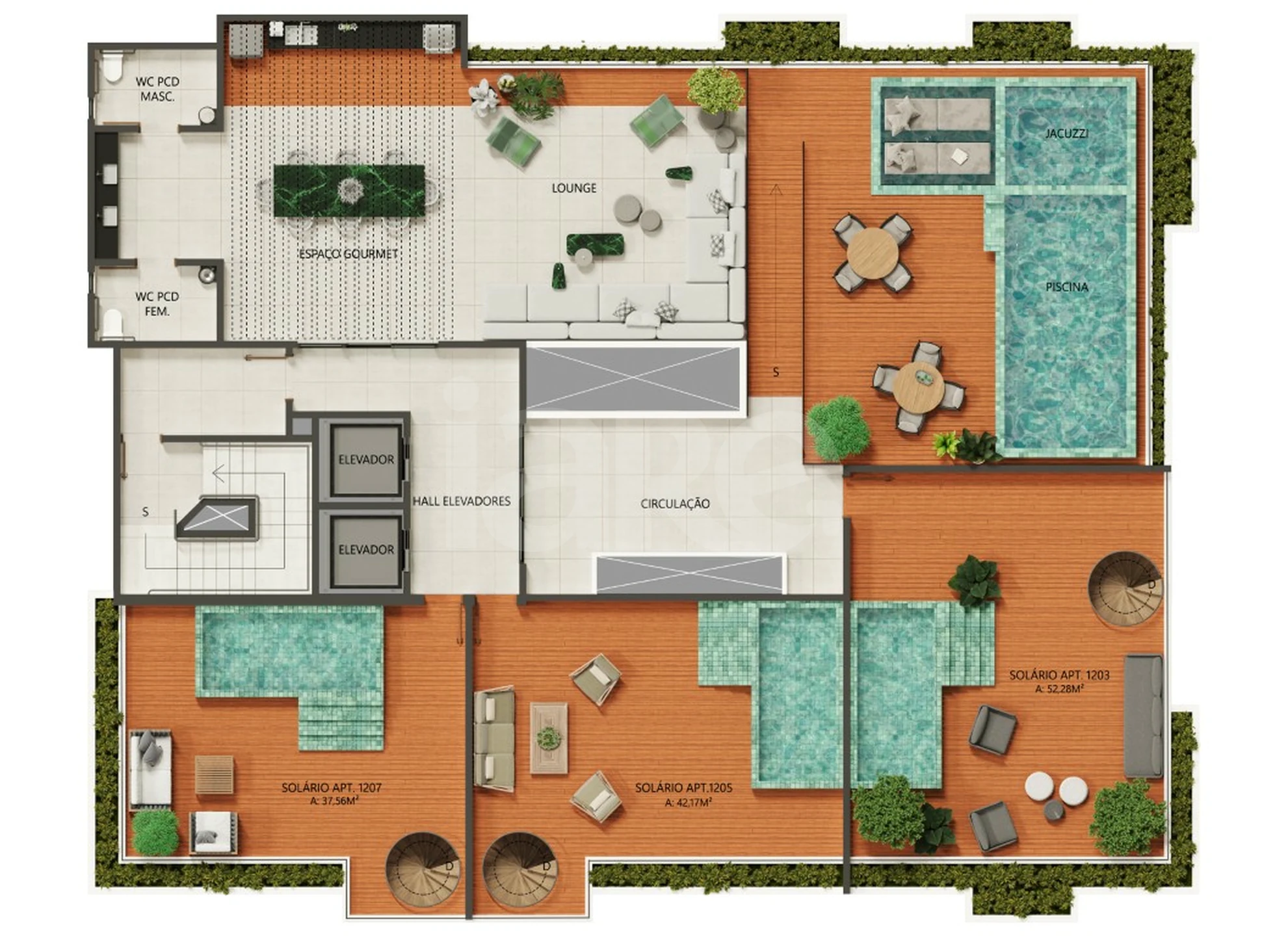 Planta — Pavimento rooftop