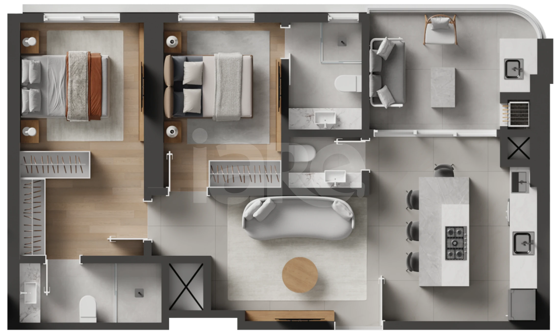 Planta — Apartamento 80,38 m²