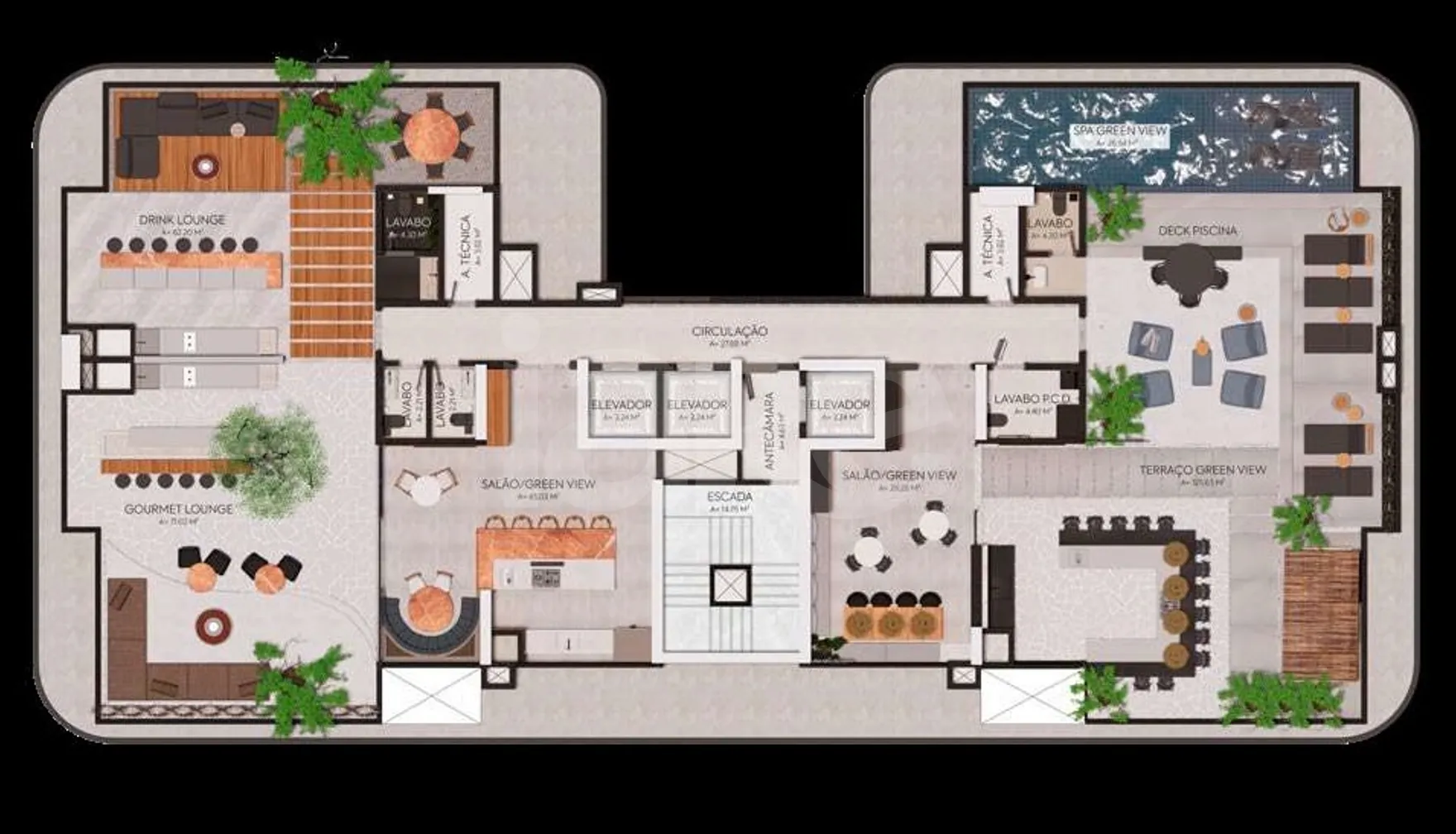 Planta — Pavimento rooftop