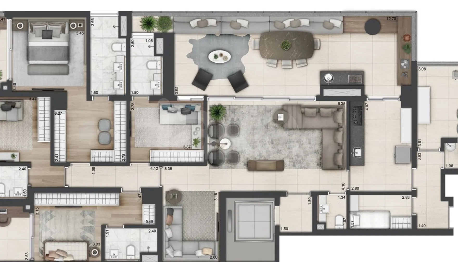 Planta — Apartamento 240 m²