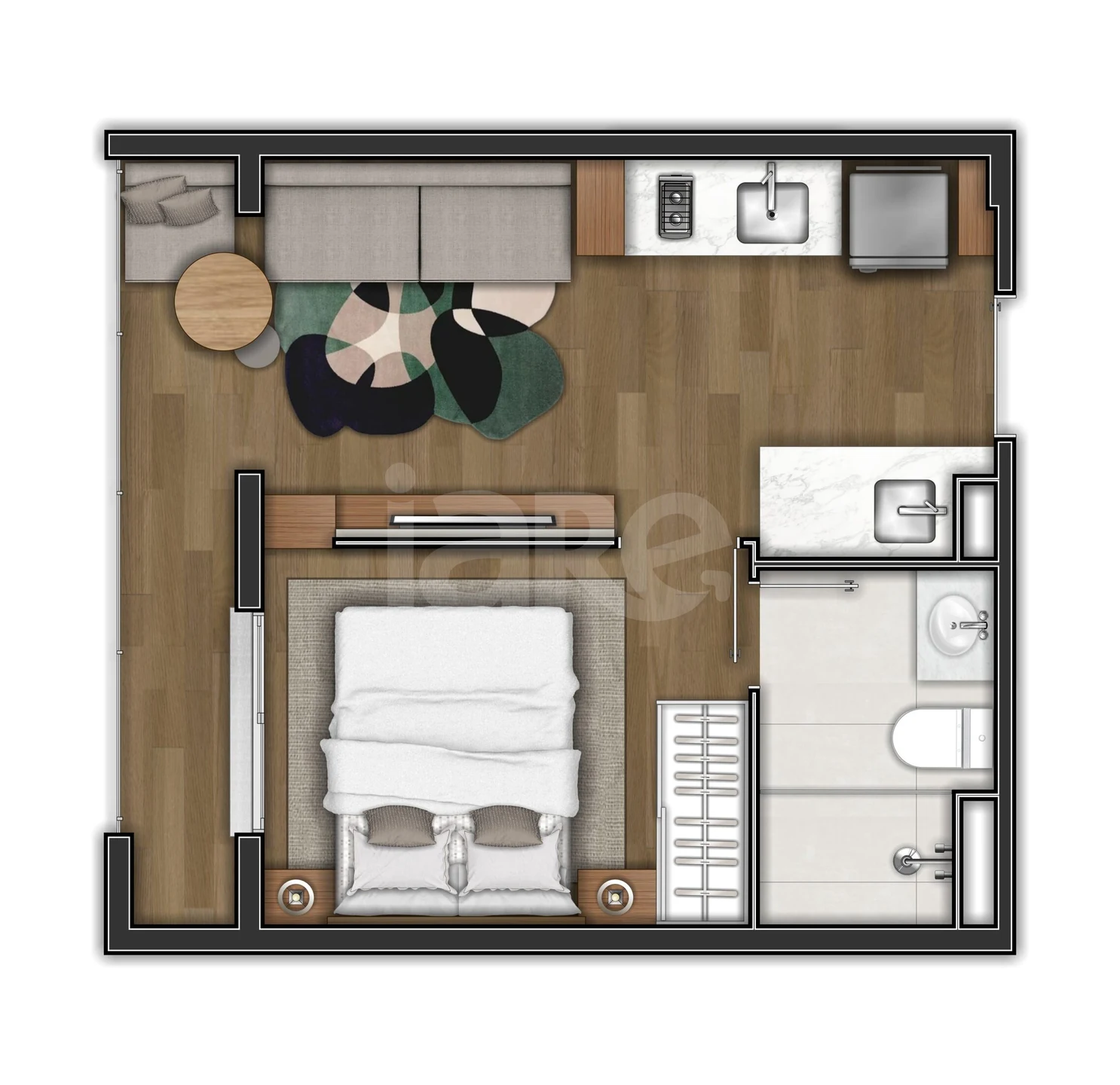 Planta — Apartamento 28,93 m²