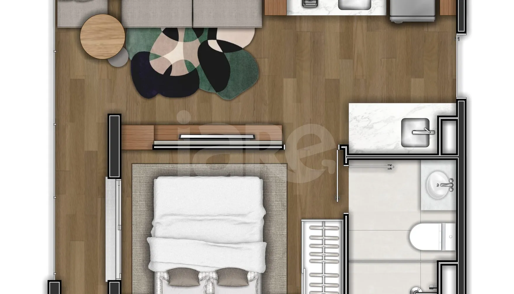 Planta — Apartamento 28,93 m²