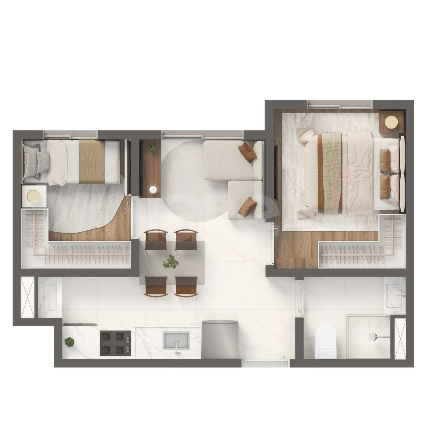 Planta — Apartamento 31,4 m²