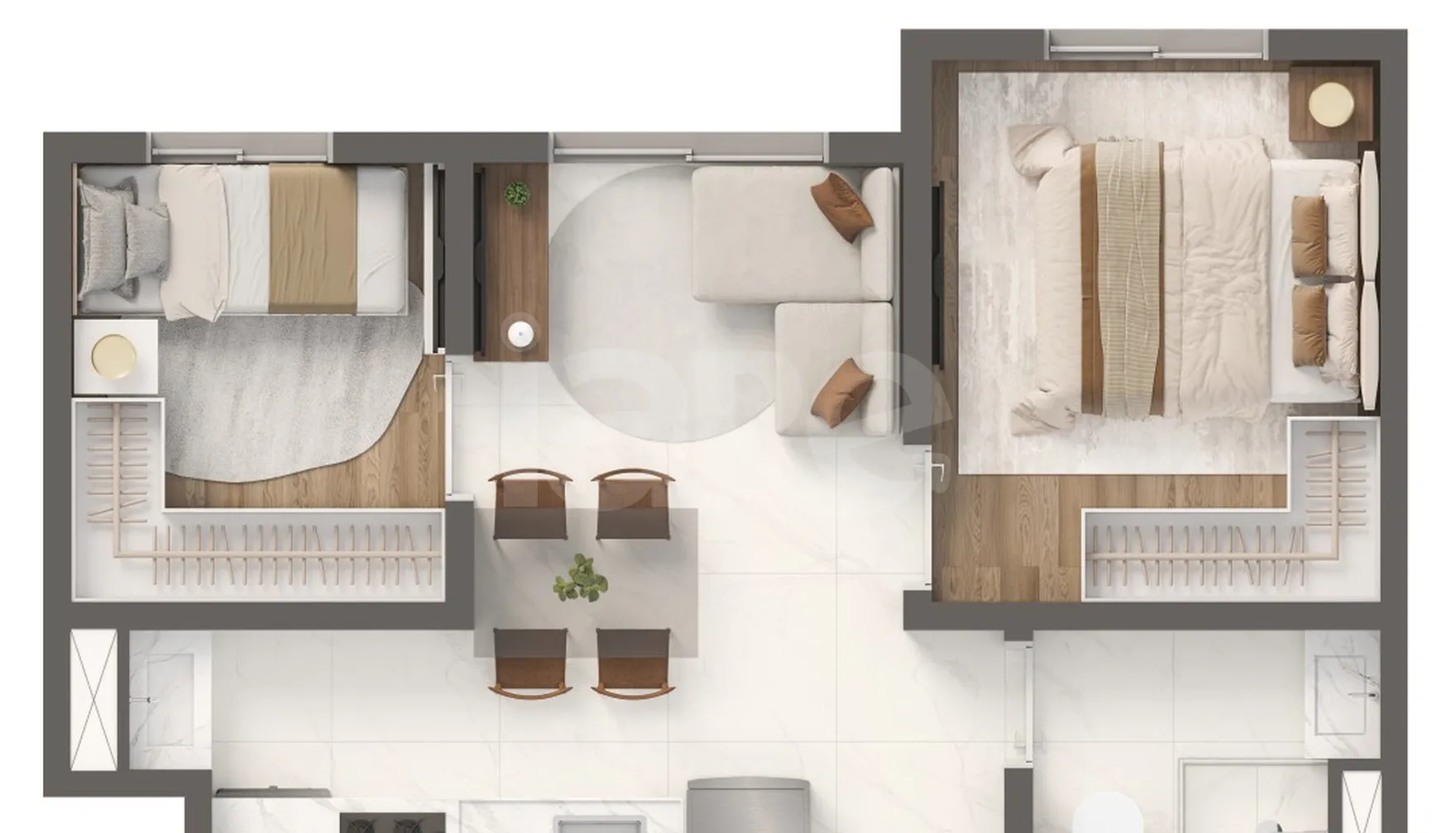 Planta — Apartamento 31,4 m²
