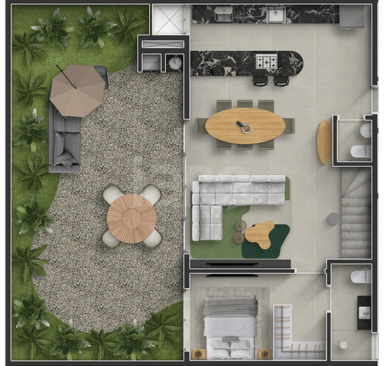 Planta — Cobertura Duplex 163,6 m²