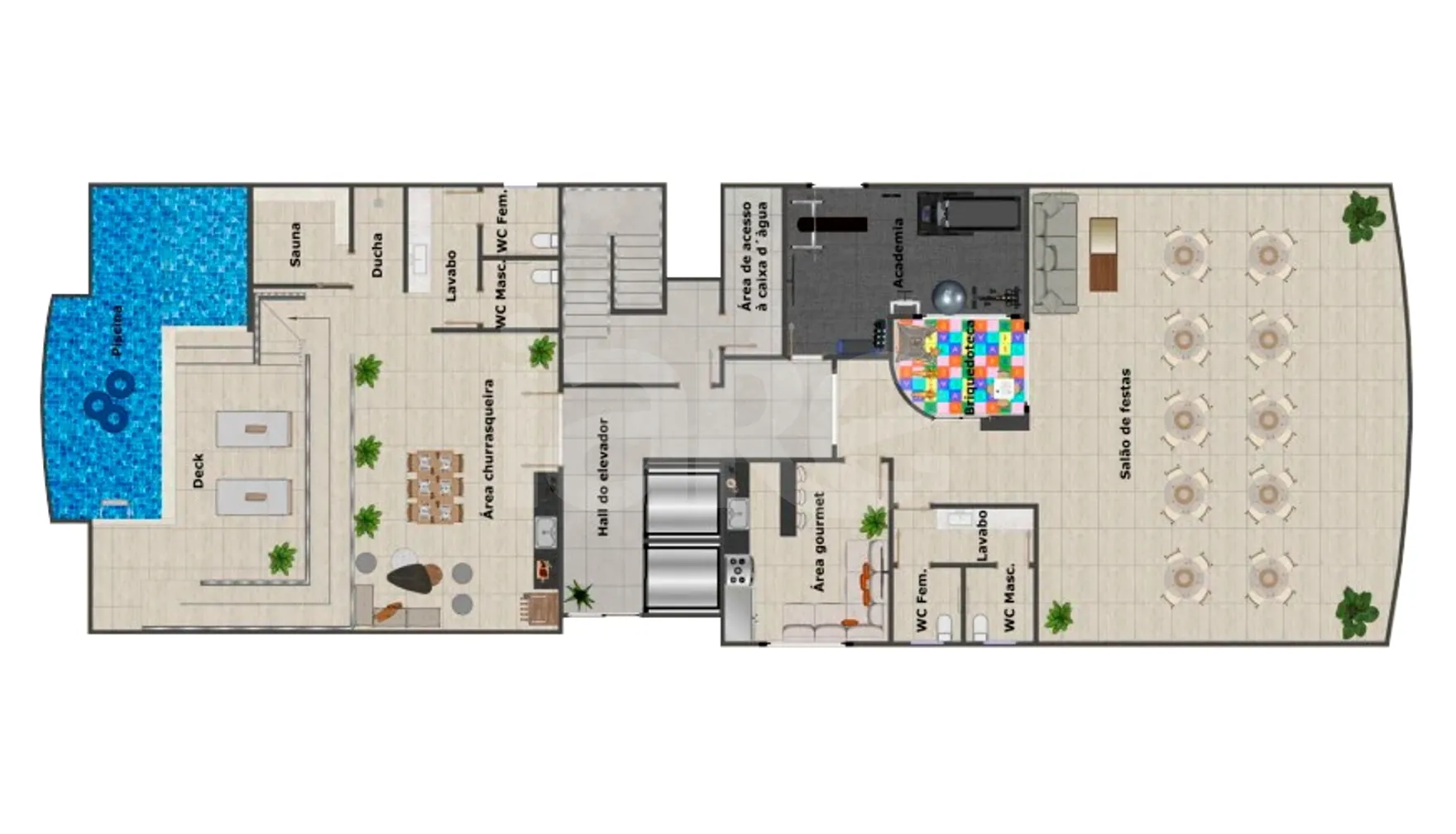 Planta — Pavimento lazer