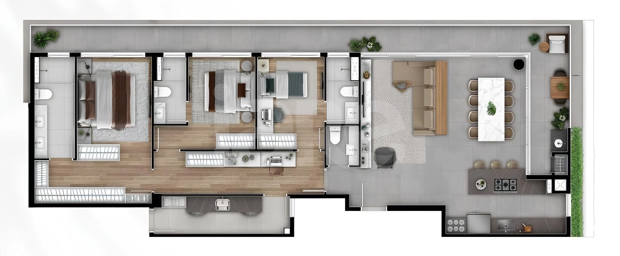 Planta — Garden 151,88 m²