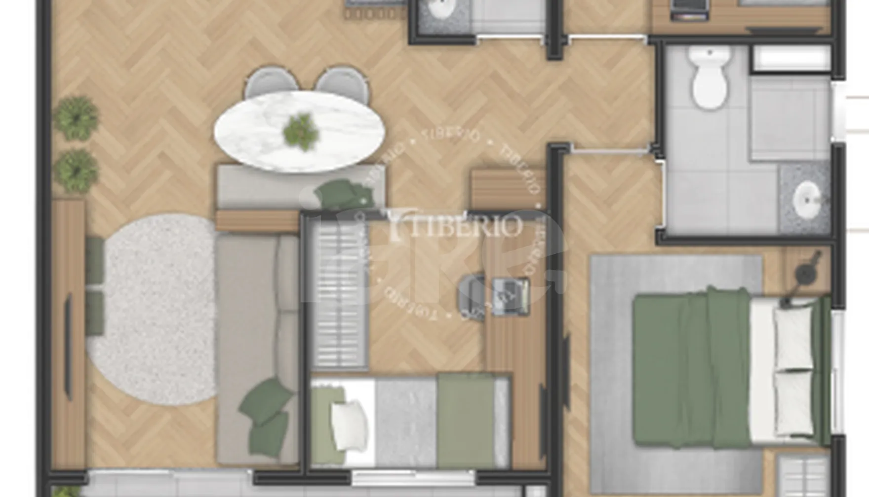 Planta — Apartamento 62,64 m²