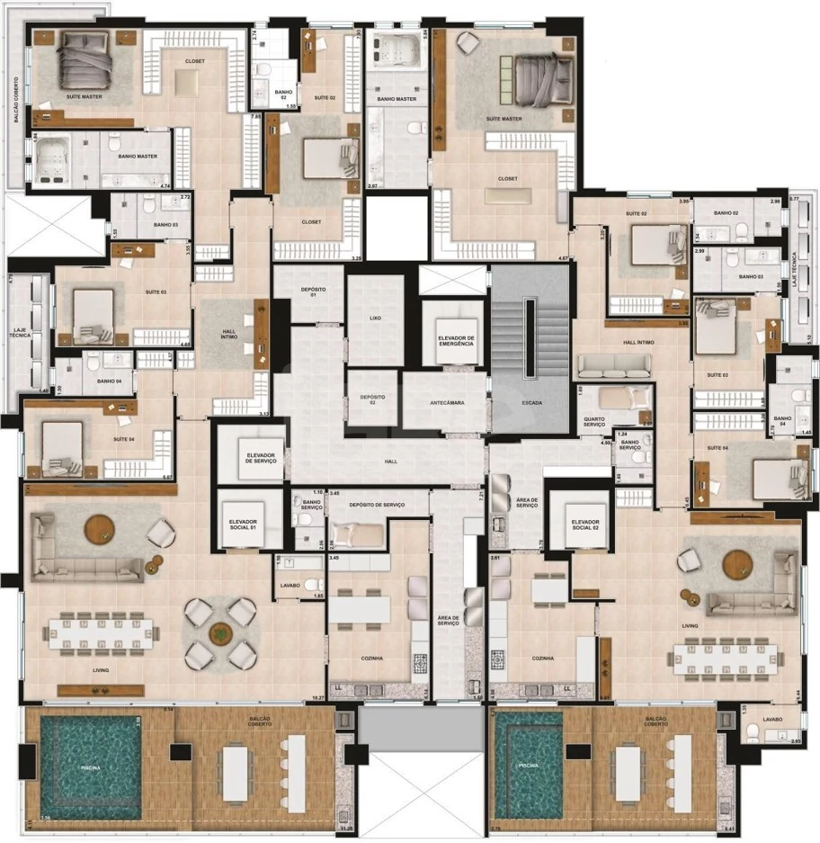 Planta — Pavimento penthouse 2