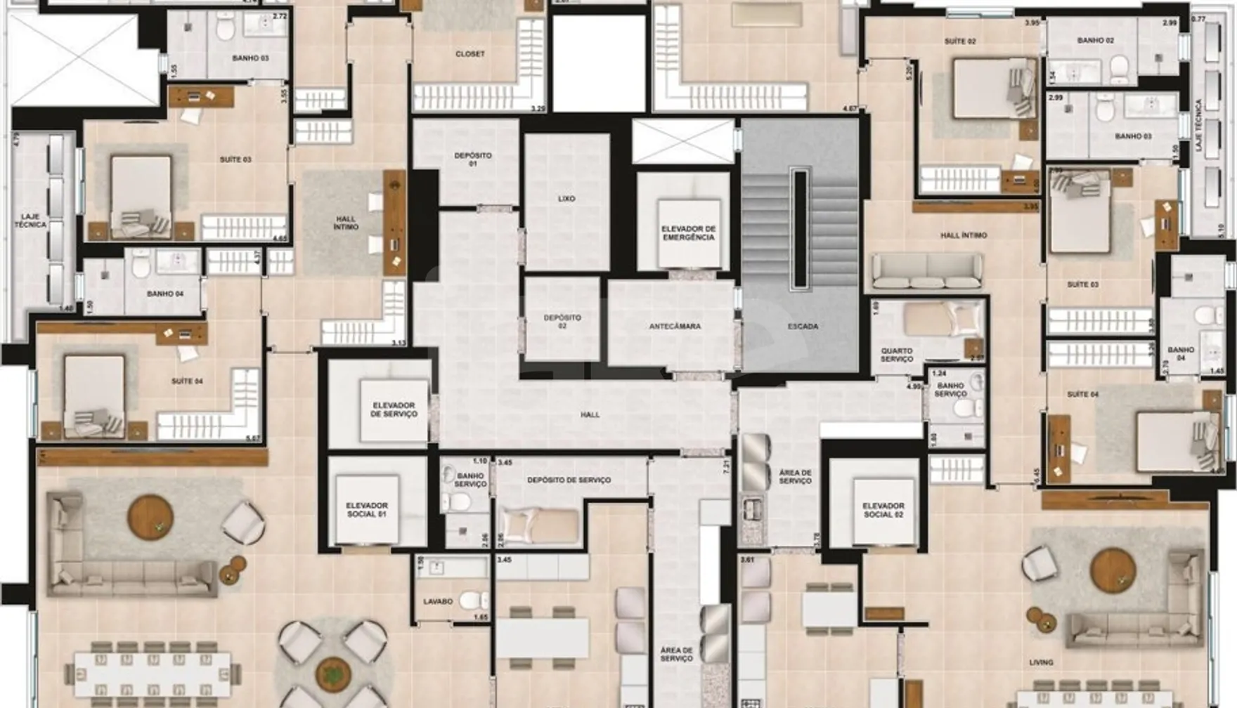 Planta — Pavimento penthouse 2