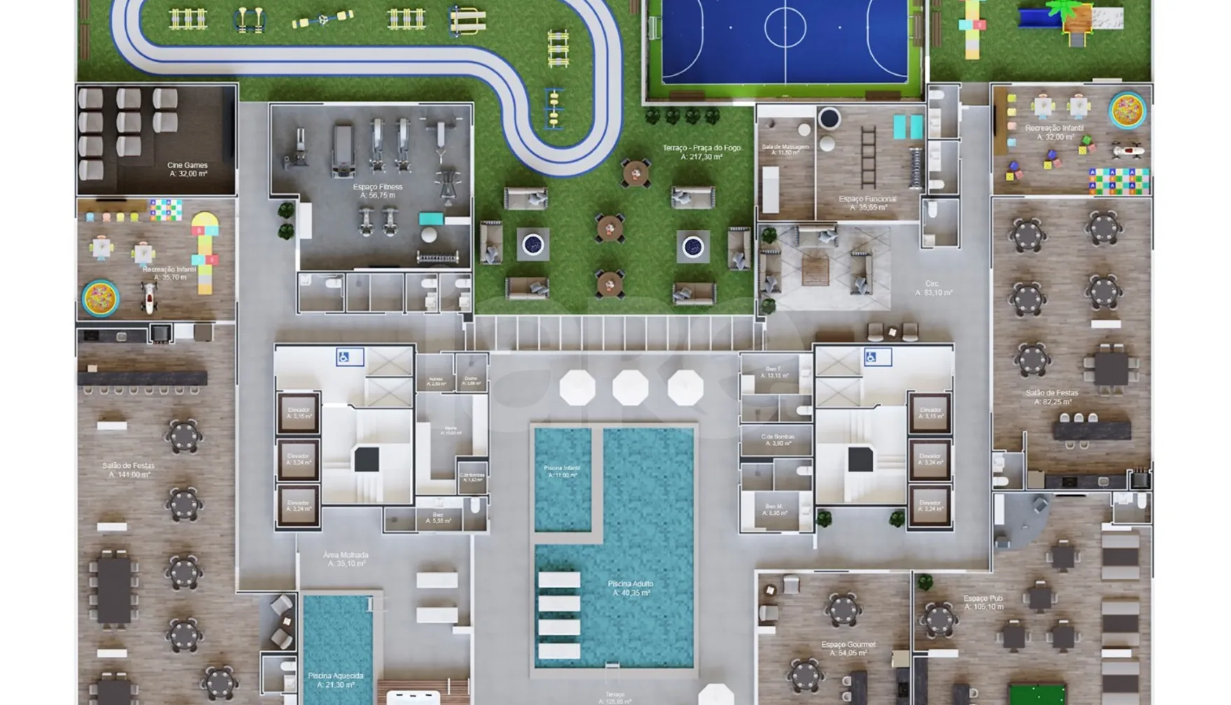 Planta — Pavimento lazer