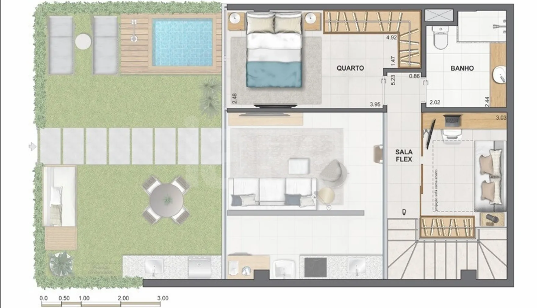 Planta — Garden 119,92 m²