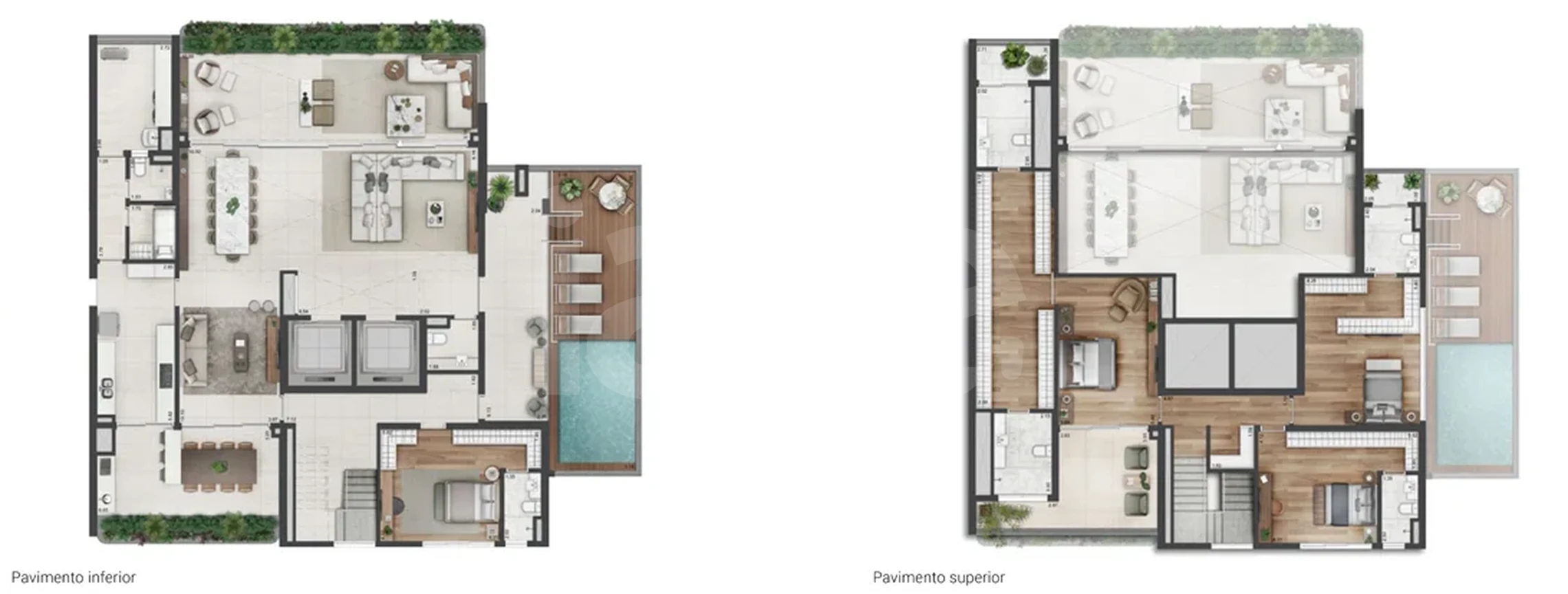 Planta — Cobertura Duplex 510 m²