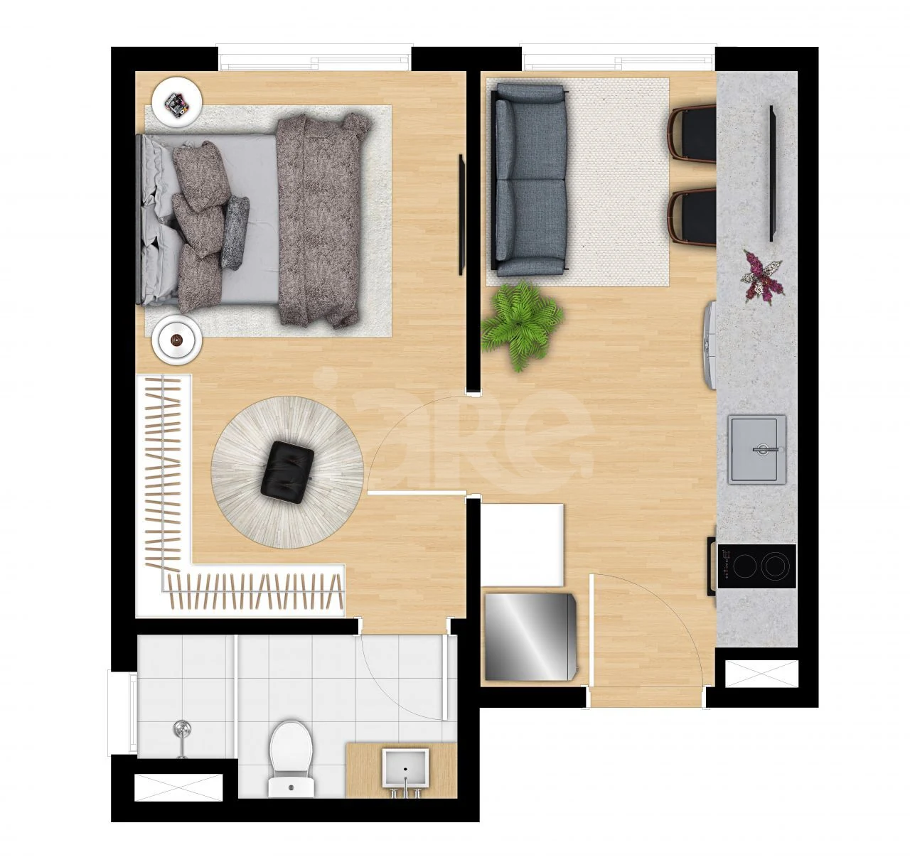 Planta — Apartamento 24,21 m²