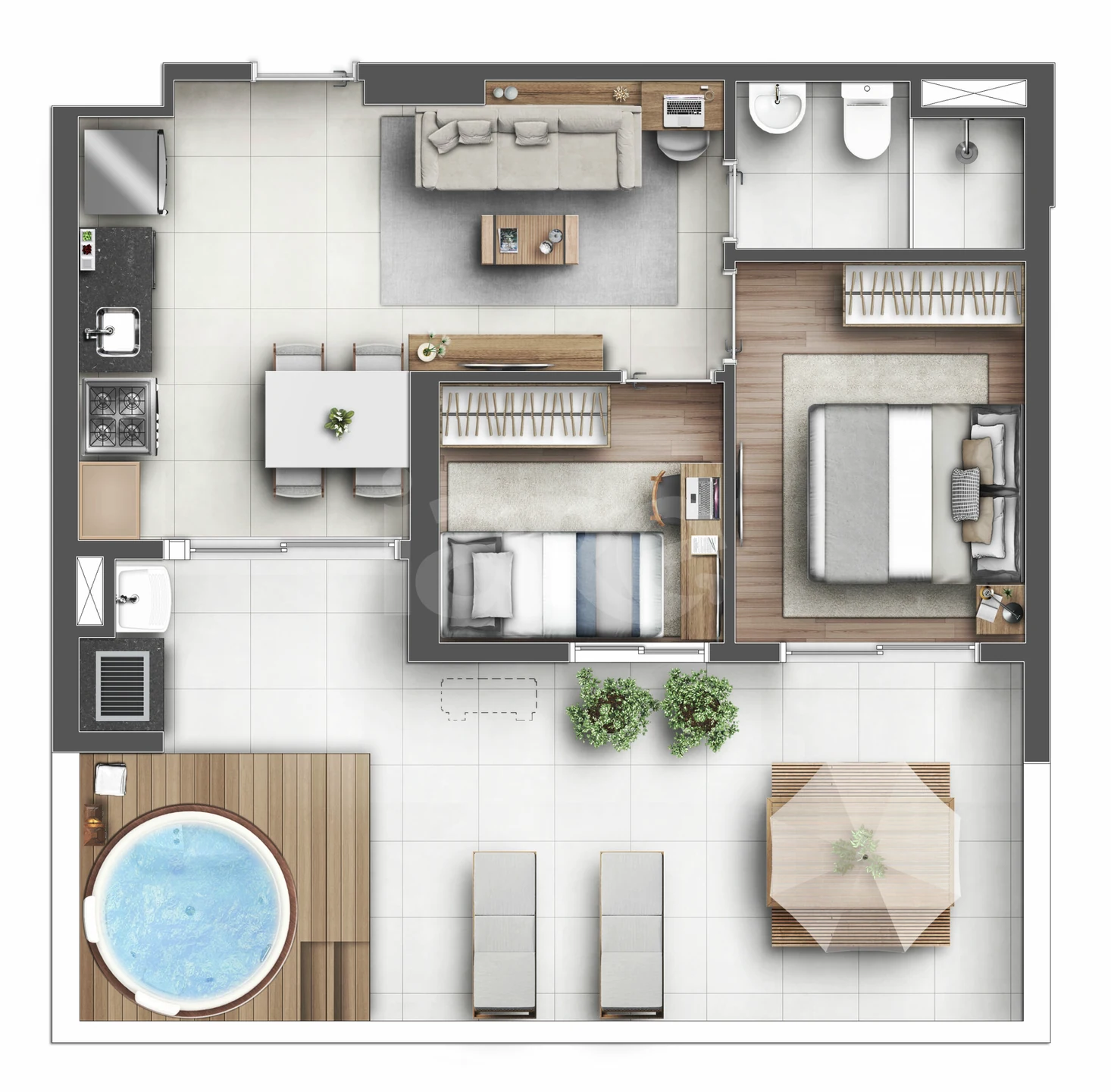 Planta — Garden 64,69 m²